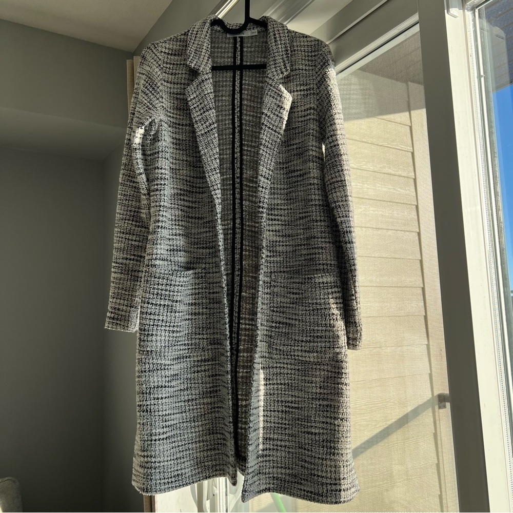NWOT Rickis black and white plaid cardigan, Extra small, jacket, women